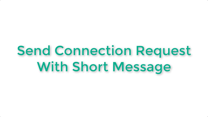 send message and connect with people in linkedin