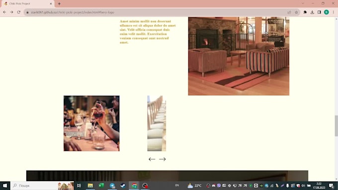 develop a front end for your site using html, css, js