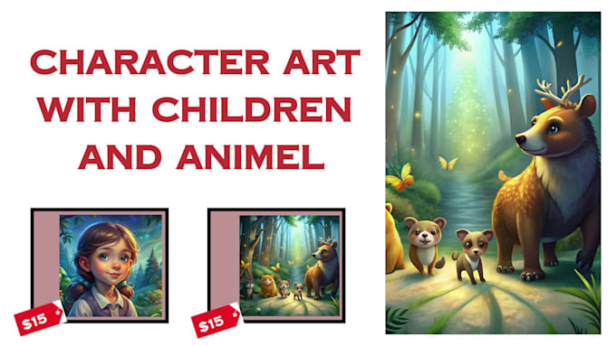 do children story book illustration and book cover with ai