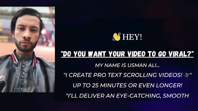 create stunning text scrolling videos