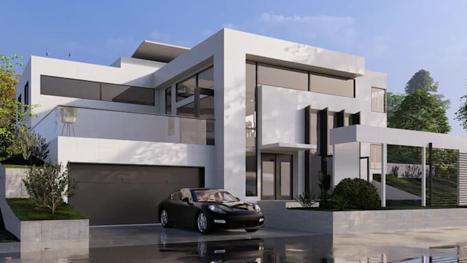 do 3d rendering of interior design and exterior design
