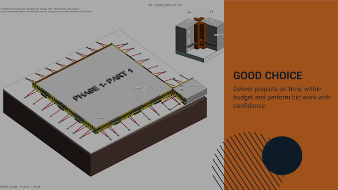 do concrete formwork drawings for all structure