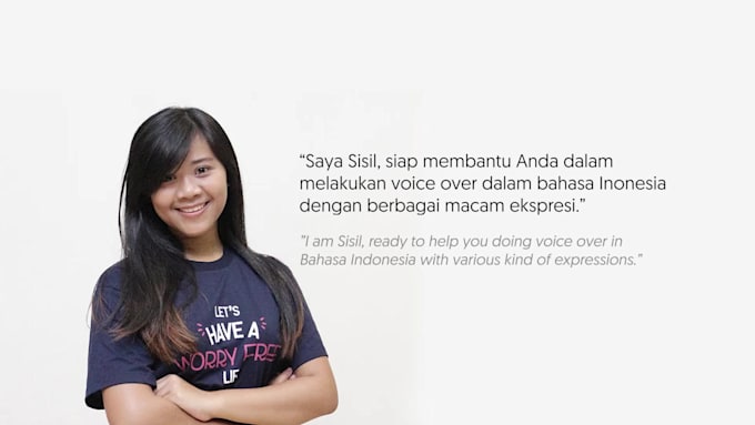record beautiful female voice over in bahasa indonesia