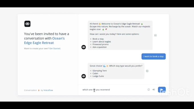 build ai voice chatbot for appointments booking using voiceflow