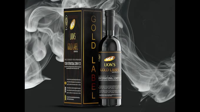 do unique and creative wine label design for you