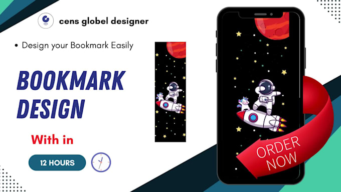 design creative custom bookmarks with in 12 hours