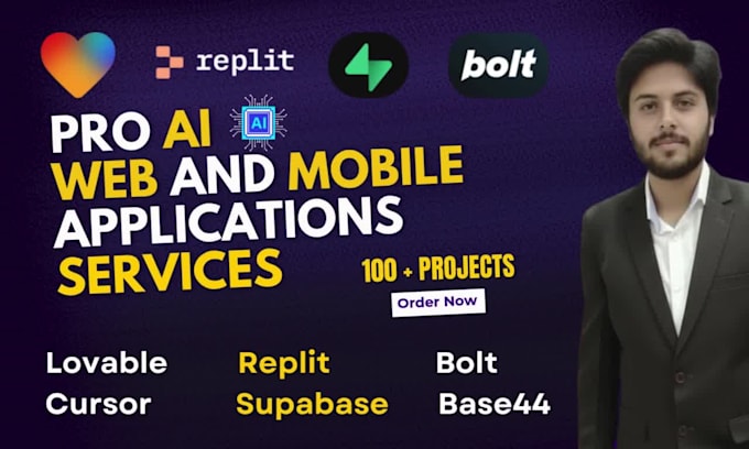 fix,develop lovable ai web apps, saas mvp, and bolt, supabase, replit