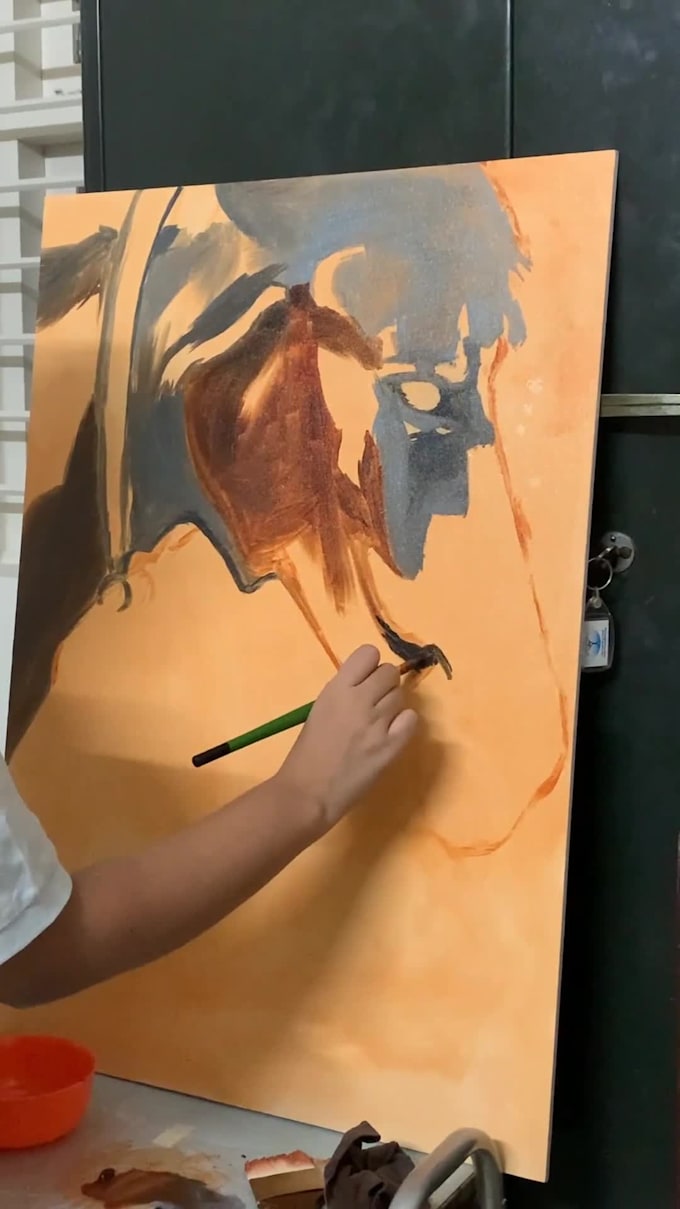 do oil painting on canvas