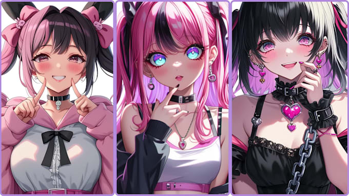 draw anime original character for your pfp, fanart, vtuber and concept art