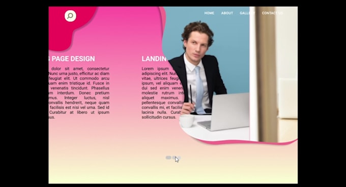 create custom landing page design or abstract background