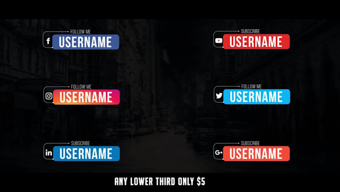 create social media lower third for your video