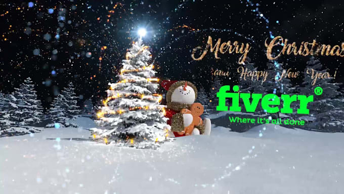 create a merry christmas and happy new year video