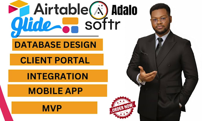 setup airtable database client portal design softr webapp automation adalo glide