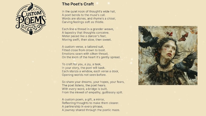 create meaningful and personalised poems for any occasion