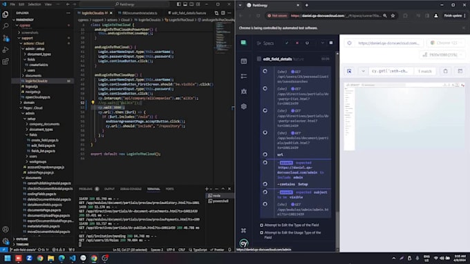 perform QA automation testing using playwright, cypress, and selenium