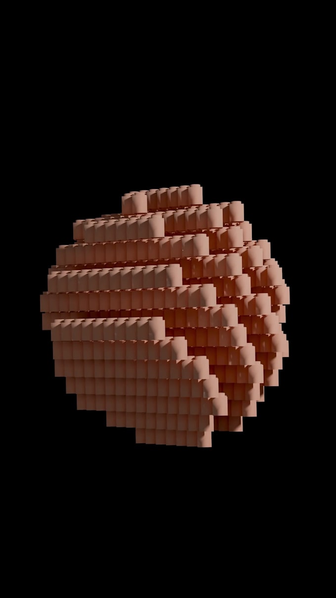 make a 3d abstract animation object