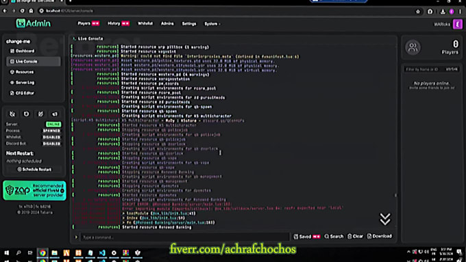 develop or fix your fivem server