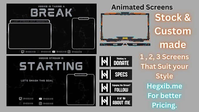 create your professional stream overlay n screens