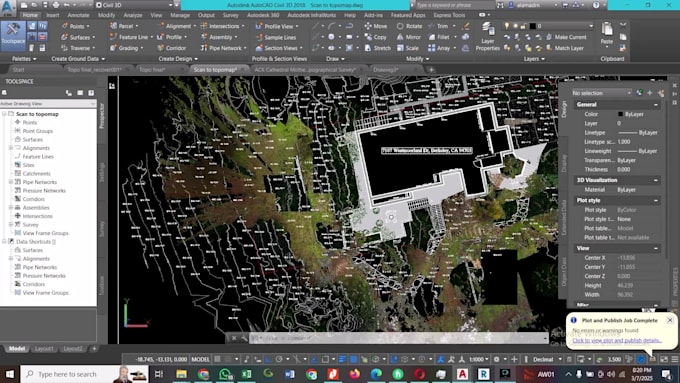 design and draw topographical and contour maps from data