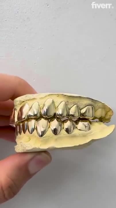 Design custom 3d grillz and teeth, gold teeth, 3d cad jewelry model, 3d ...