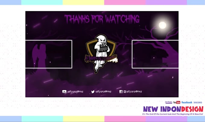 animate logo intro or outro ending screens for kick, twicth youtube