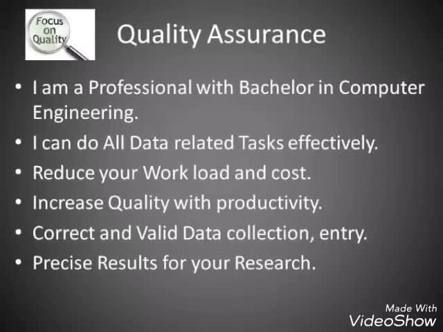 be virtual assistant for research, data entry