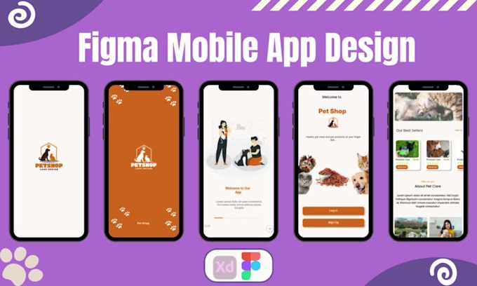 design and re design mobile app UI UX design in figma