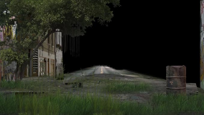 create realistic vfx, matte painting,scene environment design, cinematic framing