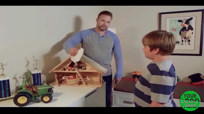 add logo and text in funny pest control video ads