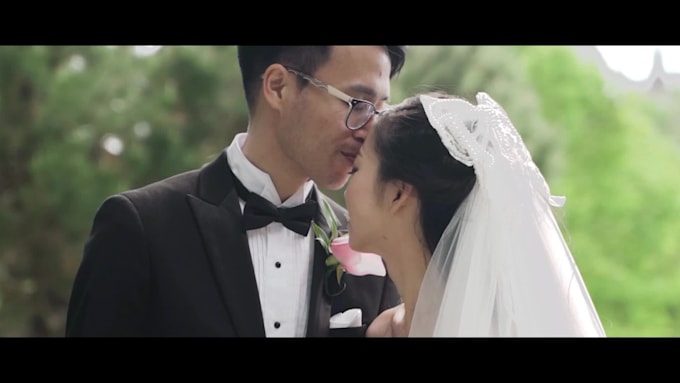 do cinematic wedding video editing and wedding highlight