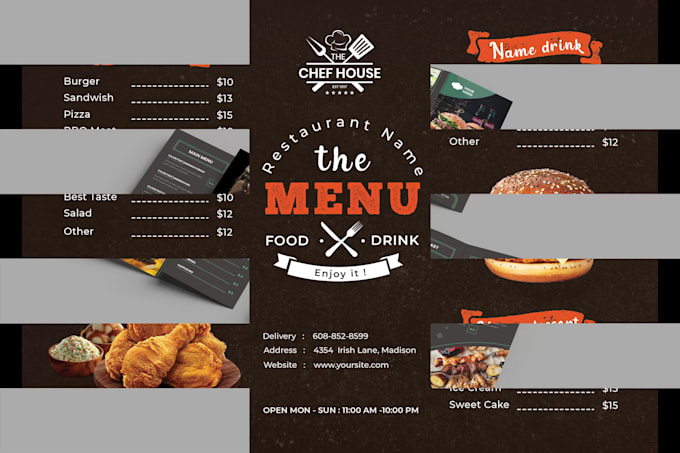 Design a beautiful restaurant menu for your business by Shamimsonju ...