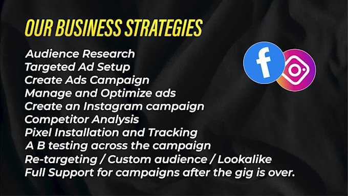 create effective facebook ads campaign and instagram ads campaign