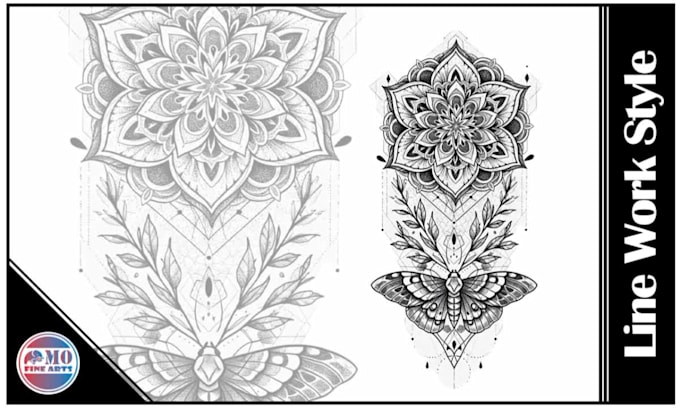 create a custom realism tattoo design with 3d skin preview