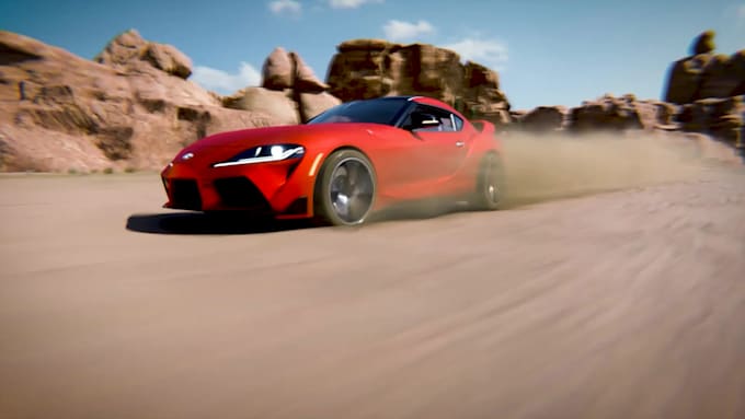 create 3d cinamatic car scene in blender