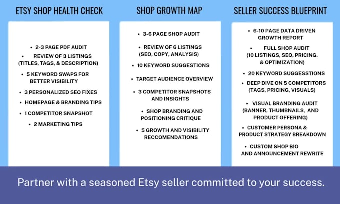 audit your etsy shop and create a data driven growth strategy
