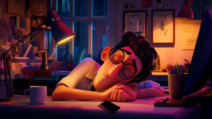 create 3d pixar style animation or ai art
