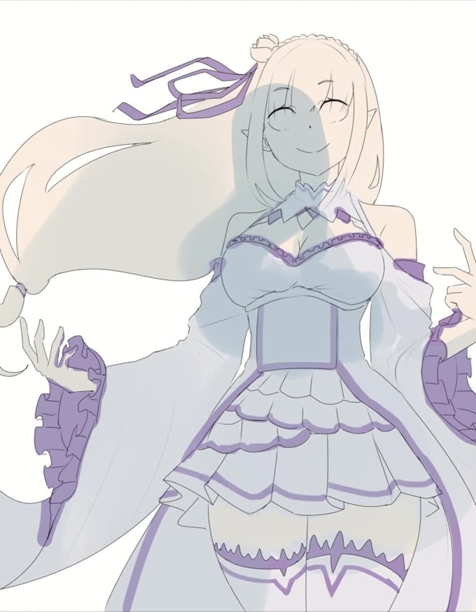 Draw your oc or character in a expressive anime style by Leite02 | Fiverr