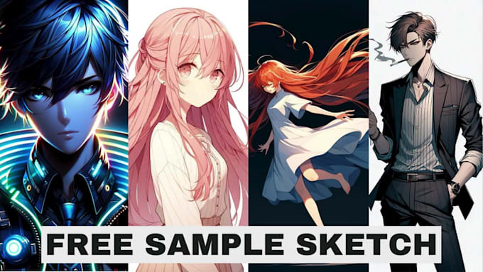 make custom character design and fan art in anime style