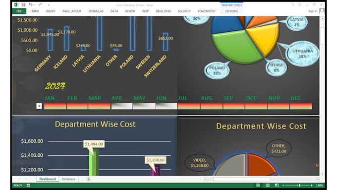 create expense tracker, live dashboard and custom add ins