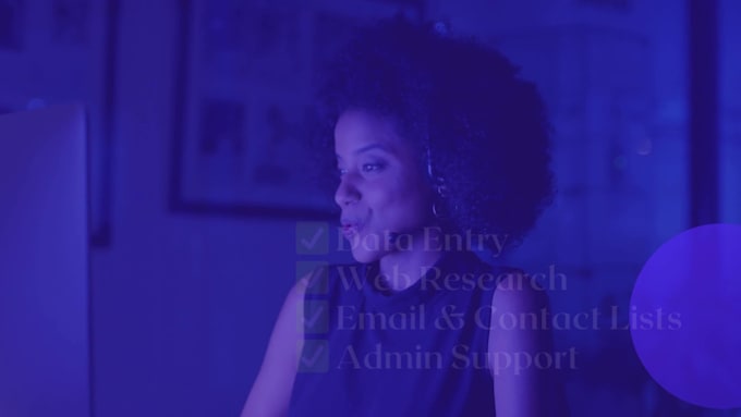 be your virtual assistant for data entry, invoicing, admin task and web research