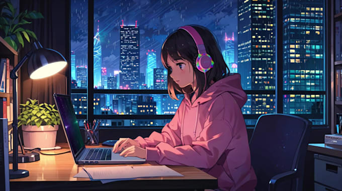 create lofi loop animation video for you