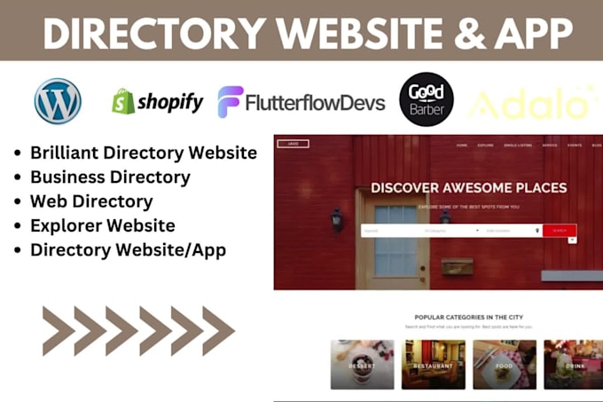 build a professional directory website, directory web or app