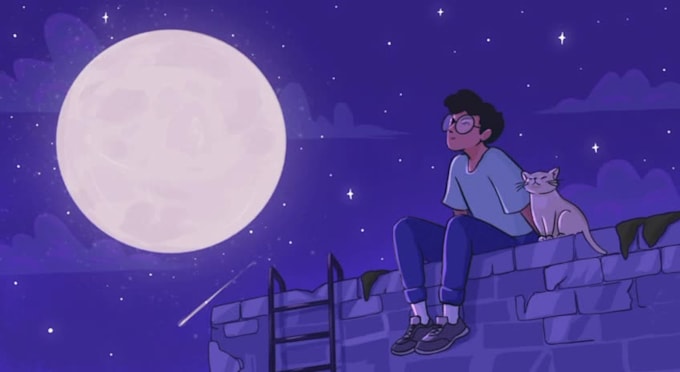 create a custom lofi loop animation for you
