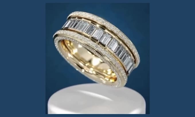 create realistic 3d jewelry rendering for ring, pendant, earrings, necklace,
