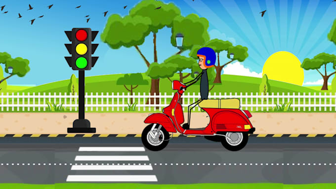 create 2d cartoons charator in vector format for animation