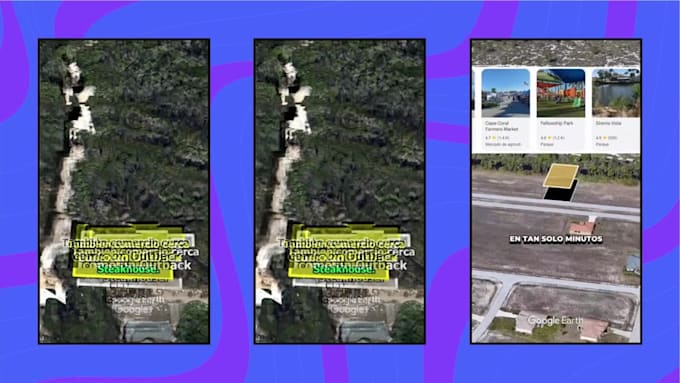do fly google earth videos for real estate promos and map animation