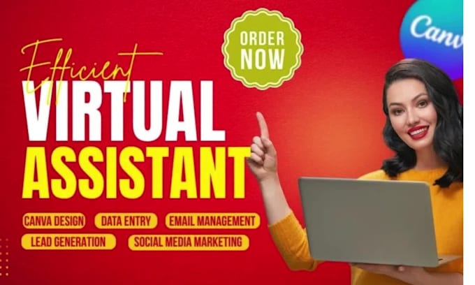 be creative virtual assistant, social media VA, general admin task, canva