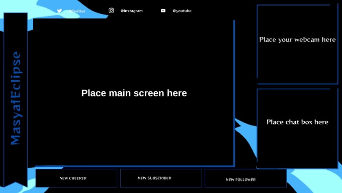 Design eye cathing fancy twitch overlays by Masyafeclipse | Fiverr