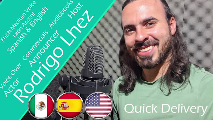 record a voice over in spanish or english pro actor and host
