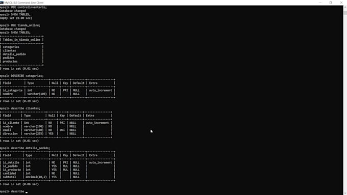 creación de bases de datos mysql
